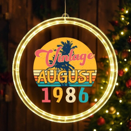 Building Year 1986 In August LED Christmas Window Lights