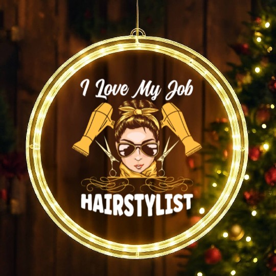 I Love My Job Hairstylist LED Christmas Window Lights