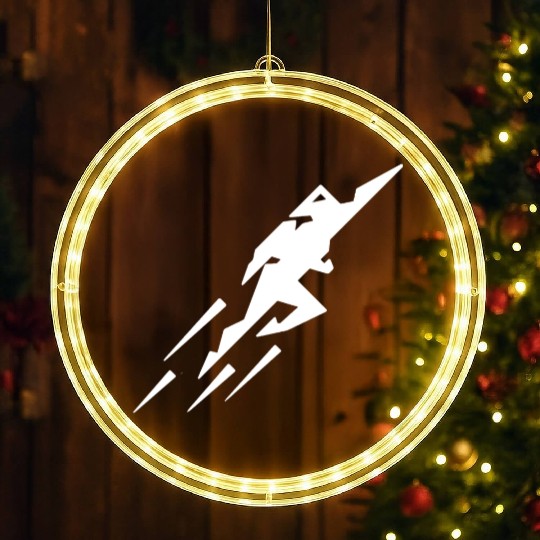 Rocket Man LED Christmas Window Lights