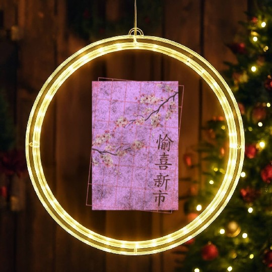 Japan Cherry Blossom Festival Gardener LED Christmas Window Lights