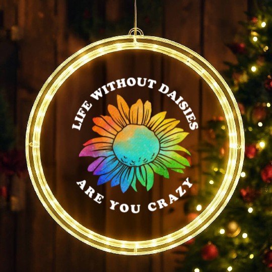 Daisy Garden Gardening Gardener LED Christmas Window Lights