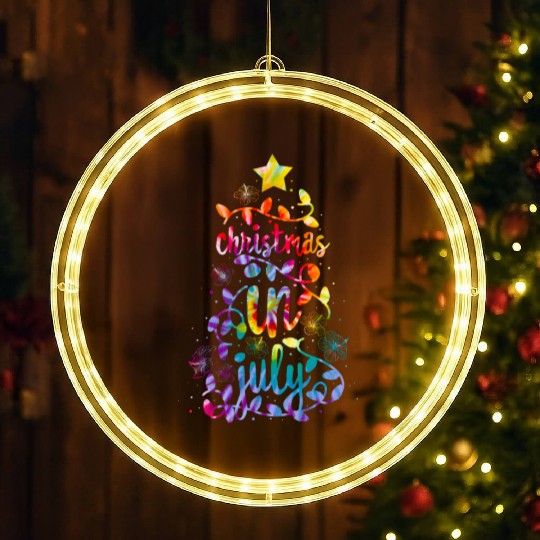 Christmas In July Colorful Xmas Tree Lights LED Christmas Window Lights