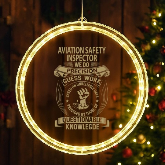 Aviation Safety Inspector LED Christmas Window Lights - We Do Precisio