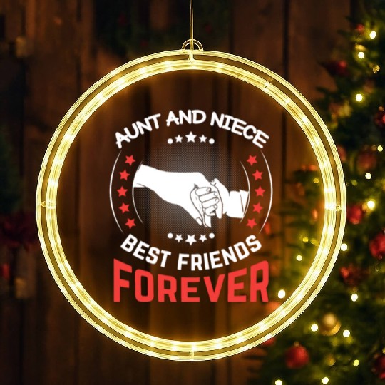Aunt and Niece Best Friends Forever LED Christmas Window Lights