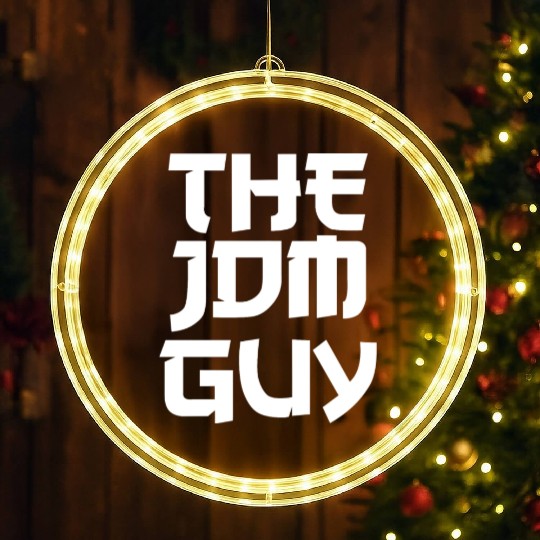 The JDM Guy white text japanese car lover LED Christmas Window Lights