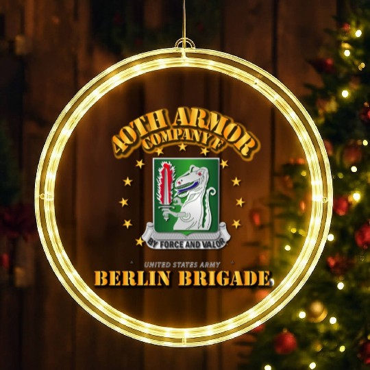 Army Company F 40th Armor Berlin Brigade LED Christmas Window Lights