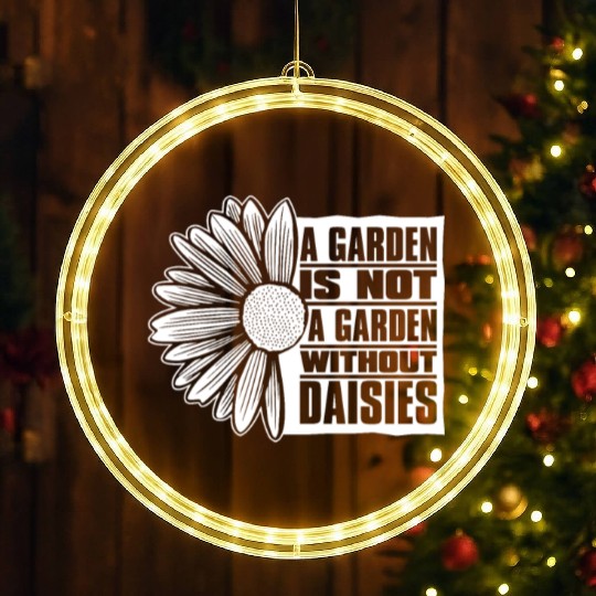 Daisy Garden Gardening Gardener LED Christmas Window Lights