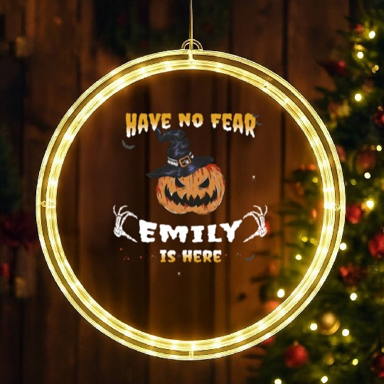 Have no Fear Emily, is Here - Funny Emily LED Christmas Window Lights