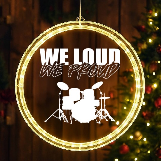 We Loud Musician Gift LED Christmas Window Lights