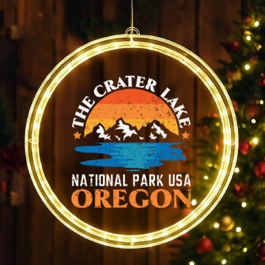 The Crater Lake National Park USA Oregon America LED Christmas Window Lights