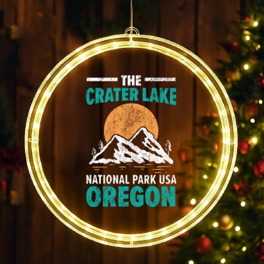 The Crater Lake National Park USA Oregon America LED Christmas Window Lights