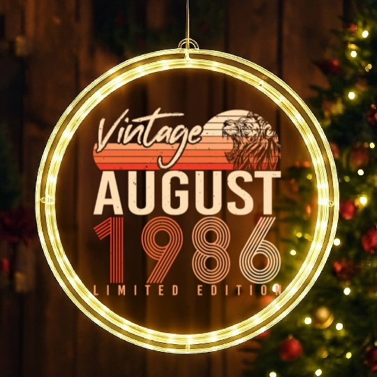 Year Of Construction 1986 In August LED Christmas Window Lights