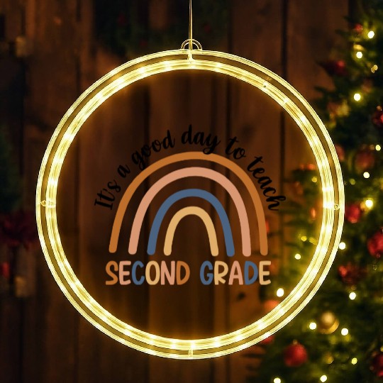 It’s A Good Day To Teach 2nd Grade LED Christmas Window Lights