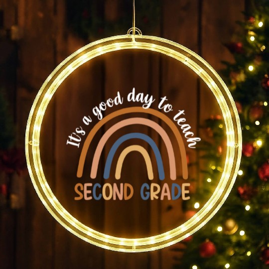 It’s A Good Day To Teach 2nd Grade LED Christmas Window Lights