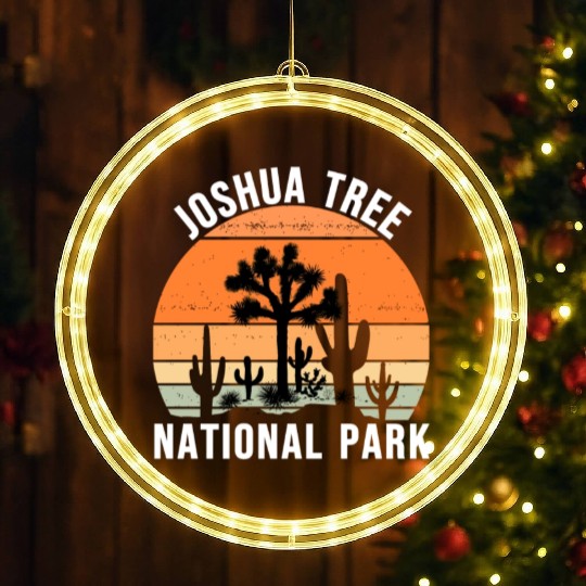 Vintage Joshua Tree National Park LED Christmas Window Lights