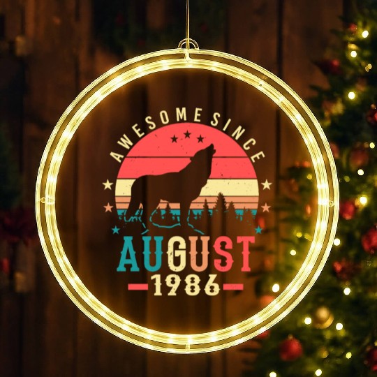 Year Of Construction 1986 In August LED Christmas Window Lights