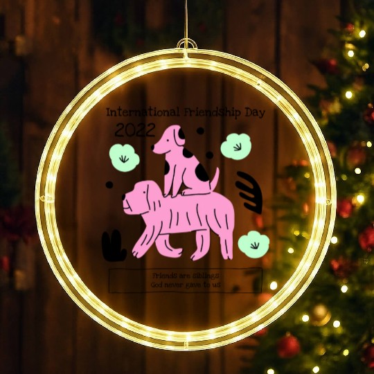 International Friendship Day 2022 LED Christmas Window Lights