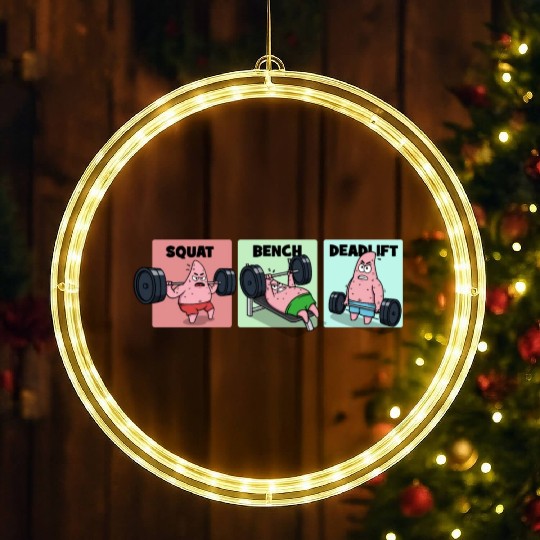 Majin Buu vs Patrick - Funny Anime Gym LED Christmas Window Lights