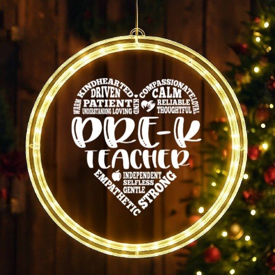 Pre K teacher, prek teacher, pre-k LED Christmas Window Lights