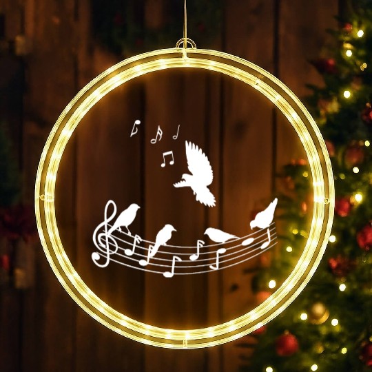 Bird Songs Nature Musician Birds Music LED Christmas Window Lights