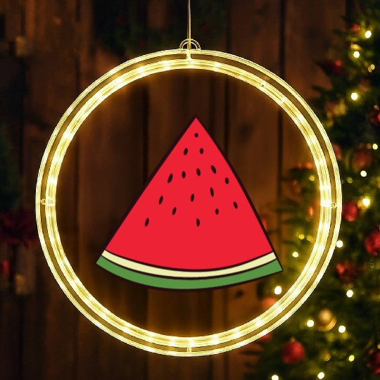 Watermelon - slice, piece, quarter, triangle LED Christmas Window Lights
