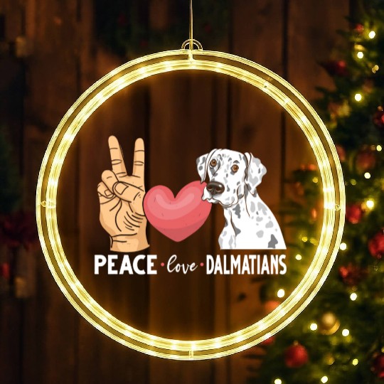 Cute Dalmatian Dog Lover LED Christmas Window Lights