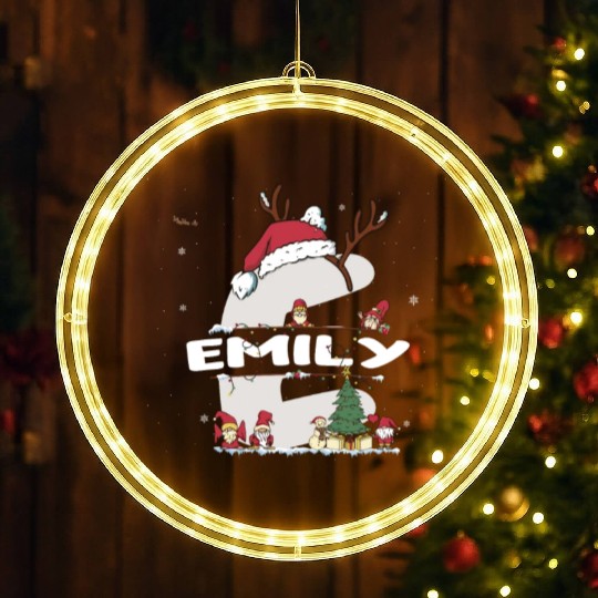 Emily Christmas - Emily Name funny Xmas LED Christmas Window Lights