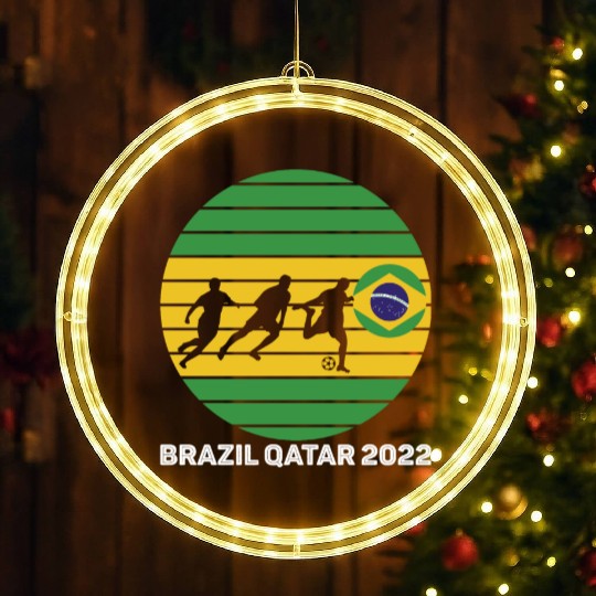 Brazil Soccer LED Christmas Window Lights,