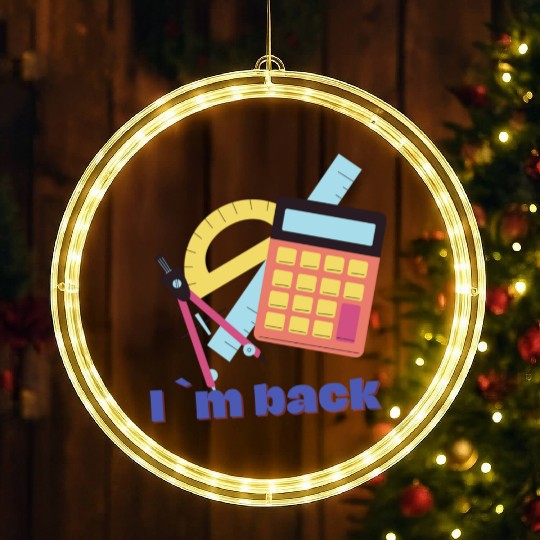 Back to school day Funny LED Christmas Window Lights