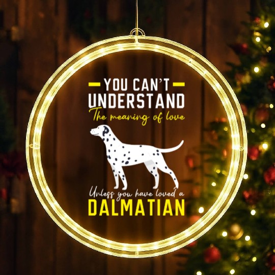 Spot Squad Paw Love Puppy Breeder Dalmatian Dog LED Christmas Window Lights
