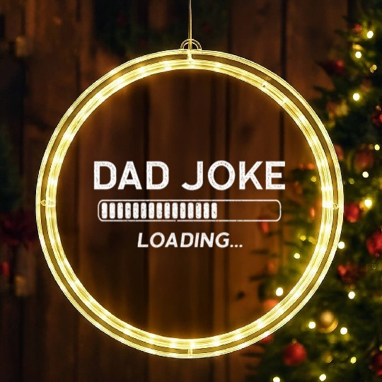 Dad Joke Loading LED Christmas Window Lights