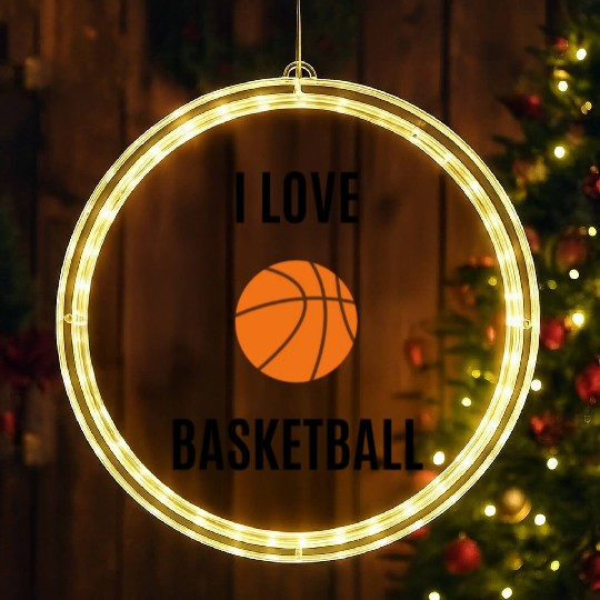 I love basketball LED Christmas Window Lights