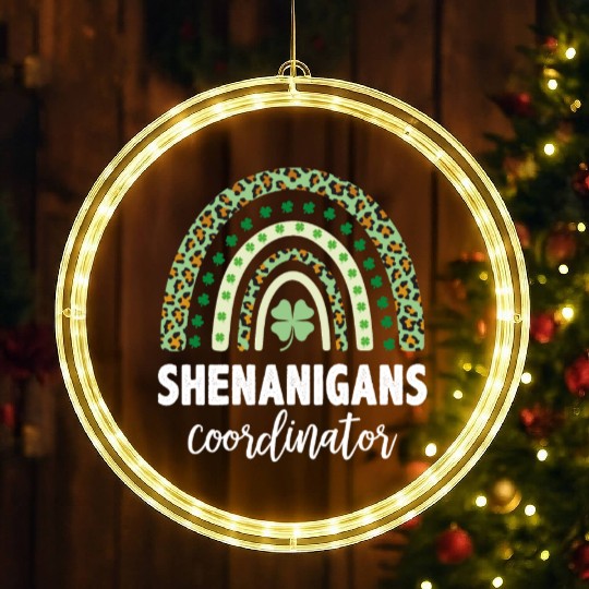 Shenanigans Coordinator Matching Teacher Rainbow LED Christmas Window Lights