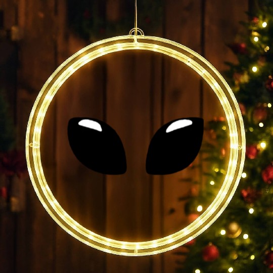 Alien Galaxy Ufo Extraterrestrial Spaceship space LED Christmas Window Lights