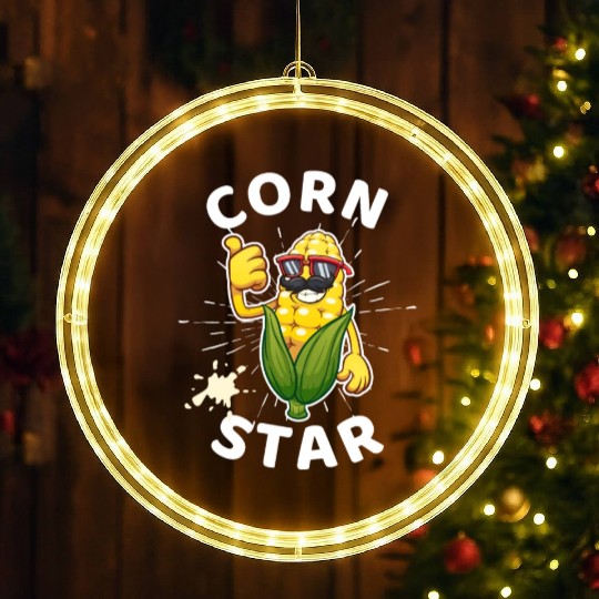 Funny Corn Star Sunglasses Mustache big Postal Service LED Christmas Window Lights