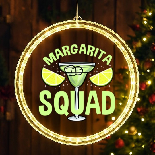 Margarita Squad For Margarita Lover LED Christmas Window Lights
