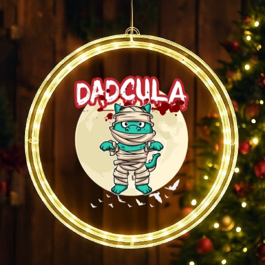 Dadcula Dracula Vampire Dad Funny Halloween Party LED Christmas Window Lights