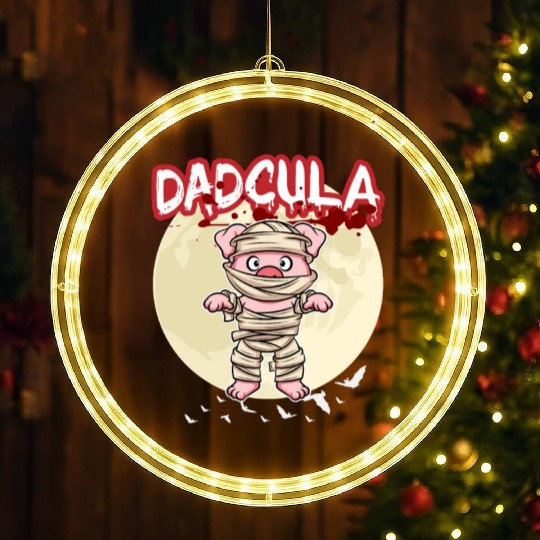 Dadcula Dracula Vampire Dad Funny Halloween Party LED Christmas Window Lights