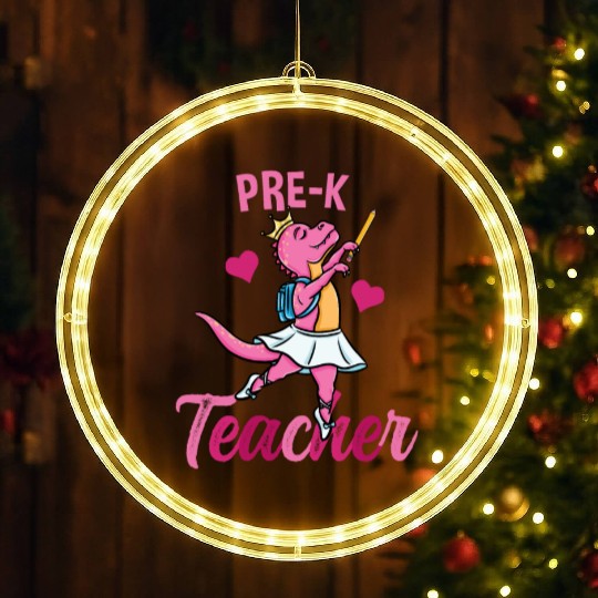Pre-K Teacher Ballet Back To School Girls LED Christmas Window Lights