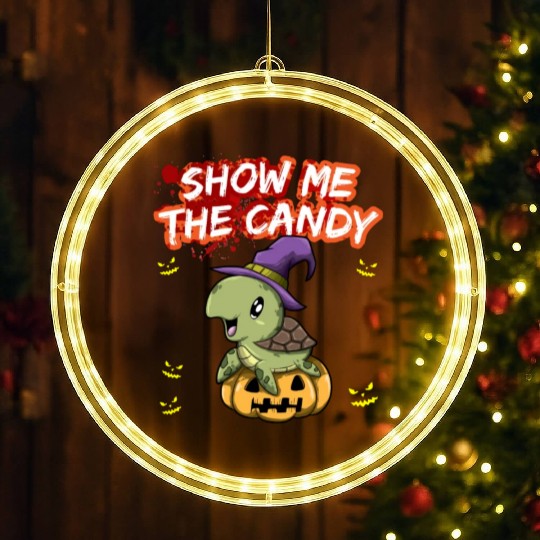 Show Me The Candy Halloween Costume Trick Or Treat LED Christmas Window Lights