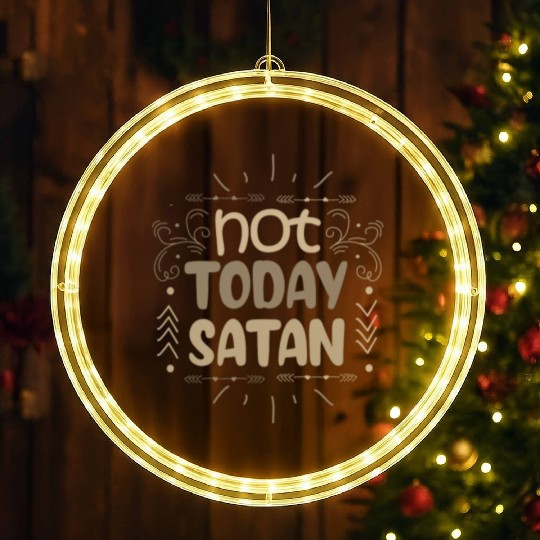 Christianity Not Today Satan Christian Gift Ideas LED Christmas Window Lights