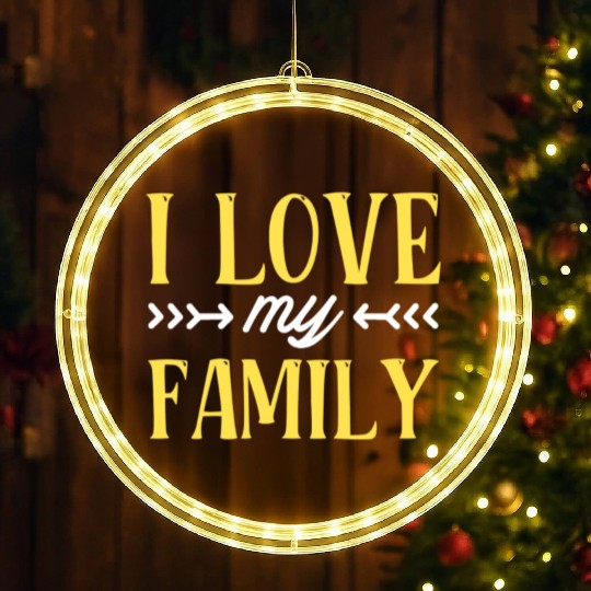 I Love My Family Reunion Families Gathering LED Christmas Window Lights