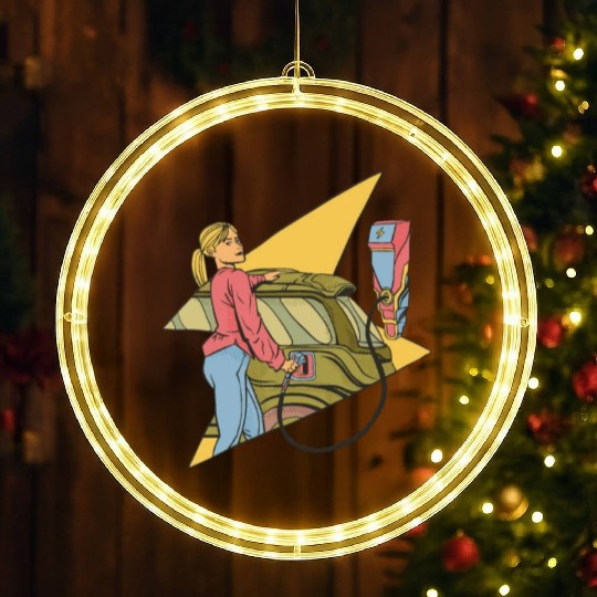 Strong independent woman Strong independent woman LED Christmas Window Lights