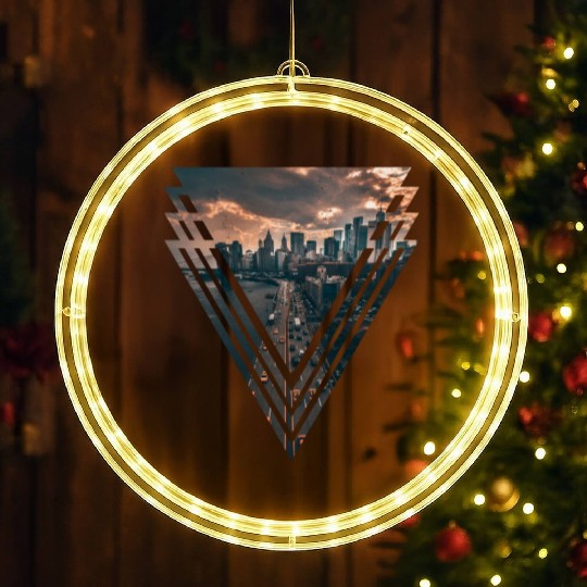 Manhattan in Triangle LED Christmas Window Lights