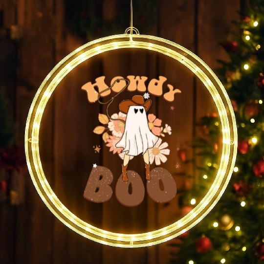 Howdy Boo Halloween Horror ,Halloween LED Christmas Window Lights