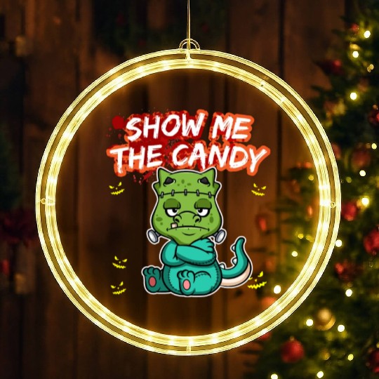 Show Me The Candy Halloween Costume Trick Or Treat LED Christmas Window Lights