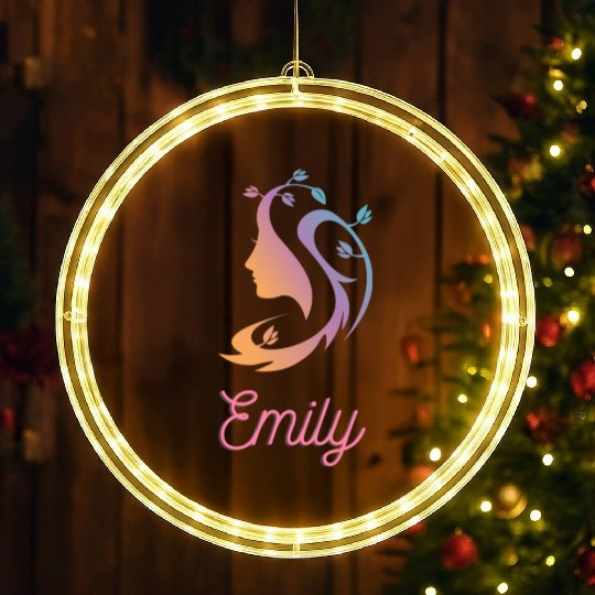 Emily Name Epic Feminine Woman, Girl, Lady, Wife LED Christmas Window Lights