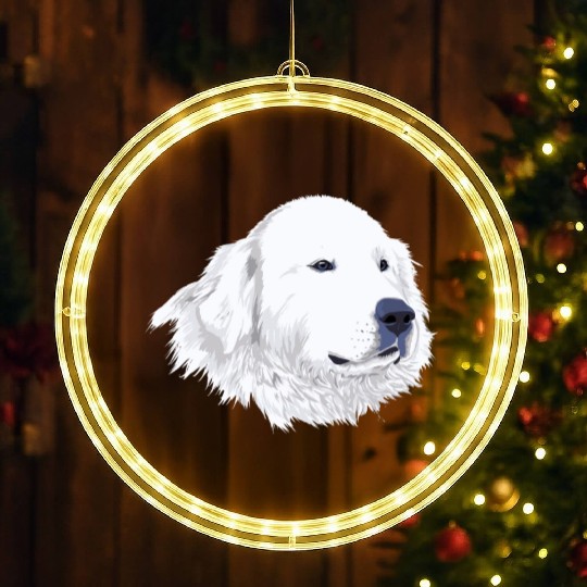 Great Pyrenees LED Christmas Window Lights