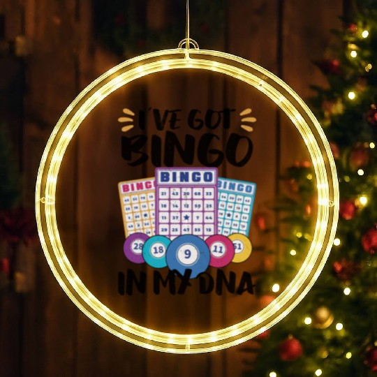 Bingo Card Game Grandma Bingo Player Bingo Cards LED Christmas Window Lights