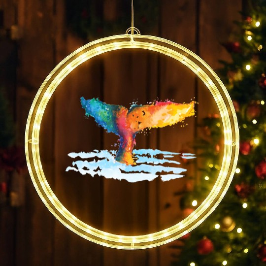 Whale Squad Whale lover Whale Graphics LED Christmas Window Lights